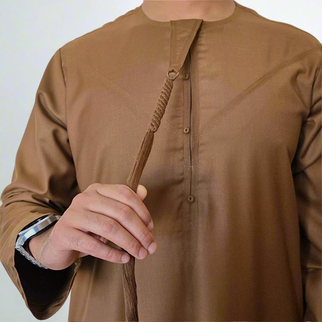 Premium Emirati Thobe | Zip and Detchable Tassel