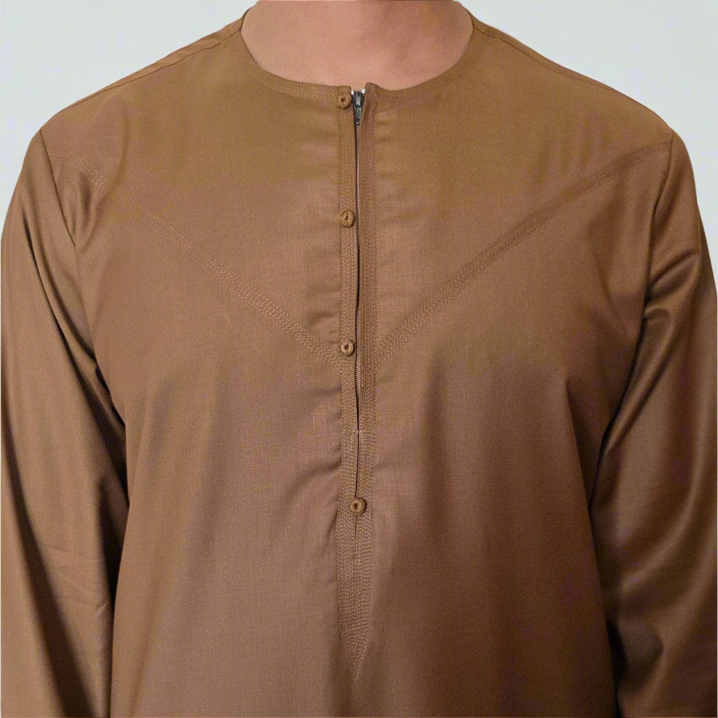Premium Emirati Thobe | Zip and Detchable Tassel