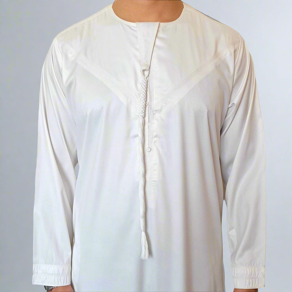 Premium Emirati Thobe | Zip and Detchable Tassel