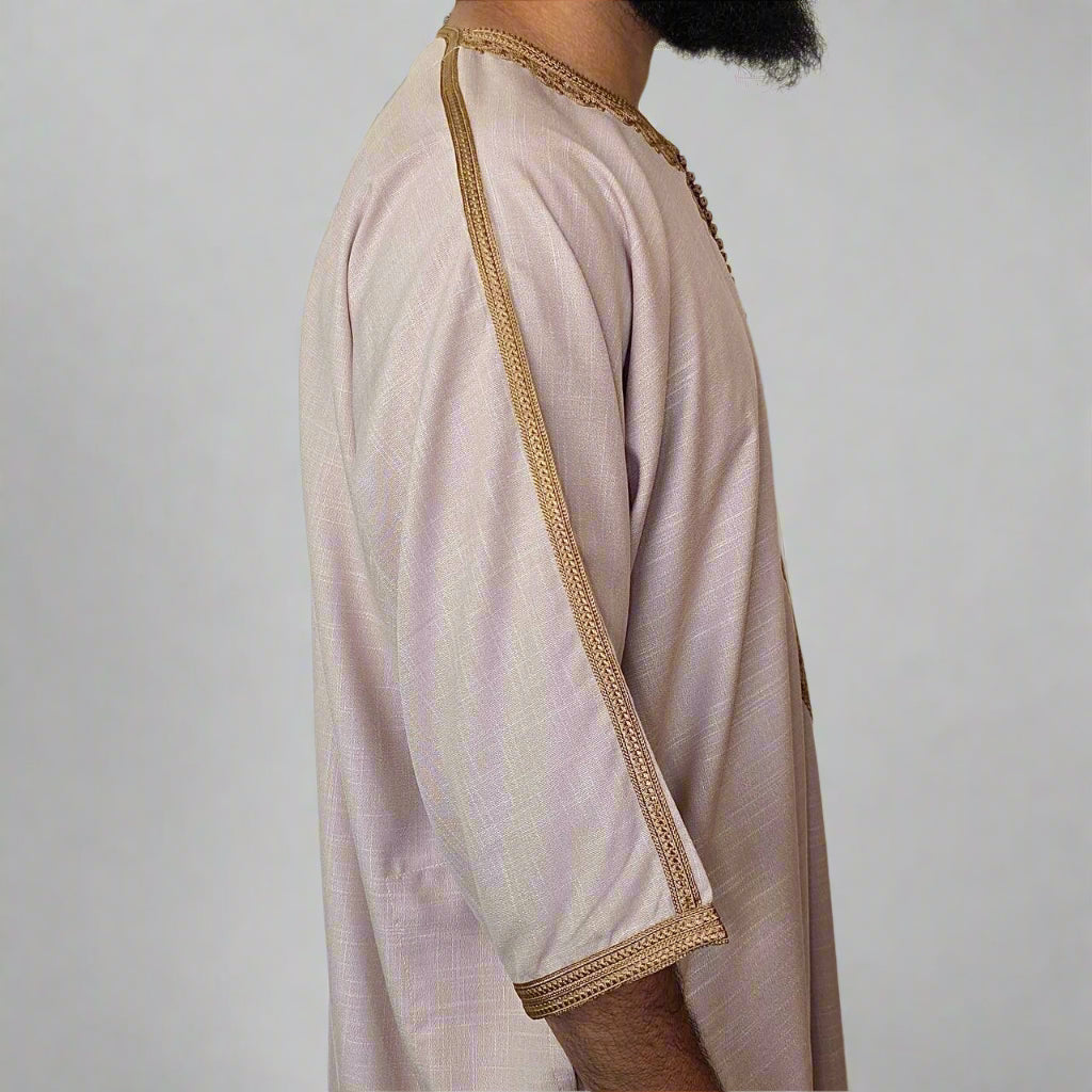 Premium Cotton Zip Gandoura | Moroccan Thobe