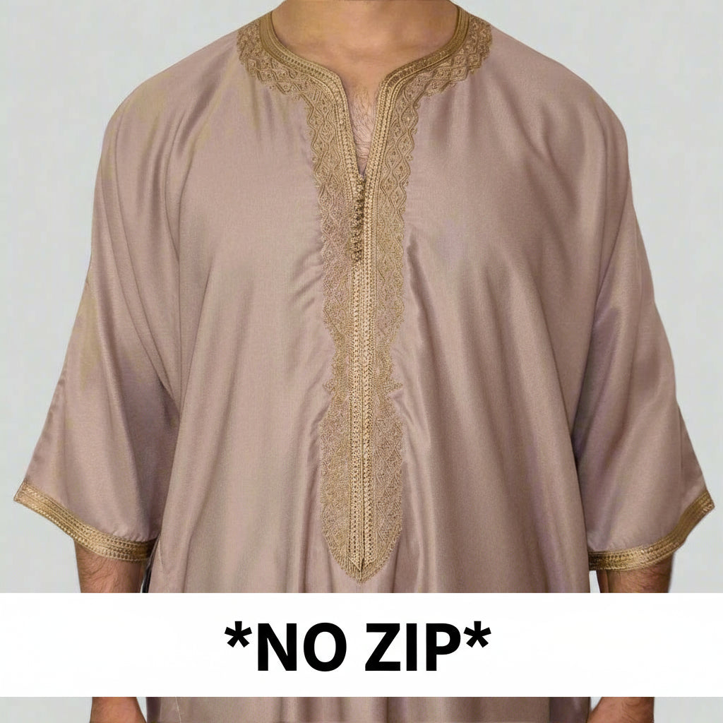 Premium Zip Moroccan Gandoura | Moroccan Thobe