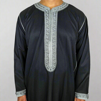 Premium Kaftan | Long Sleeve Zip Moroccan Thobe