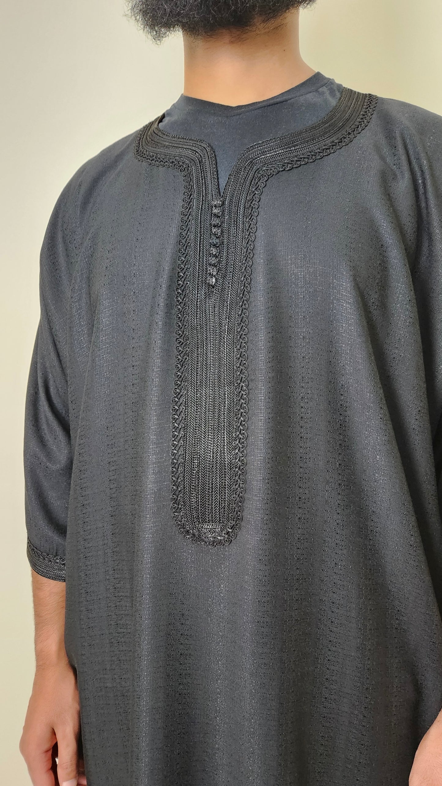 Premium Linen Gandoura | "Aswad"