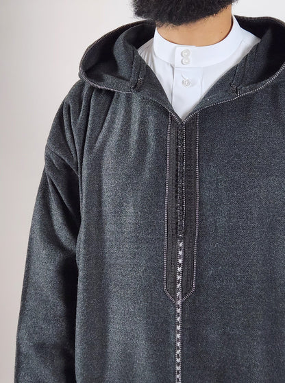 Cashmere Djellaba | "Charcoal"