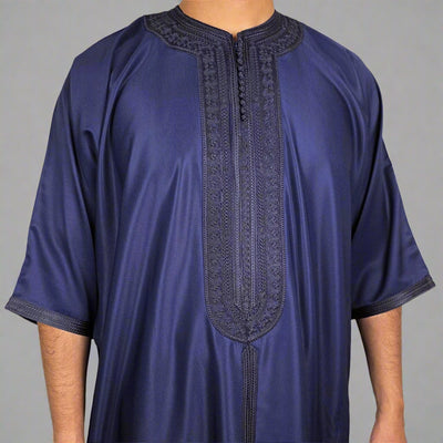 Premium Moroccan Gandoura (With Middle Line) | Moroccan Thobe