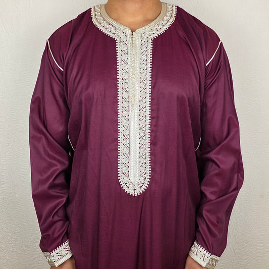 Premium Kaftan | Long Sleeve Zip Moroccan Thobe