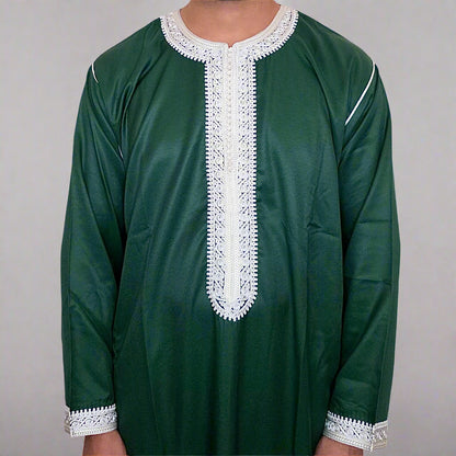 Premium Kaftan | Long Sleeve Zip Moroccan Thobe