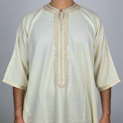 Premium Cotton Zip Moroccan Thobe | Moroccan Gandoura