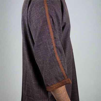 Men’s Cotton Moroccan Gandoura Thobe with Zip