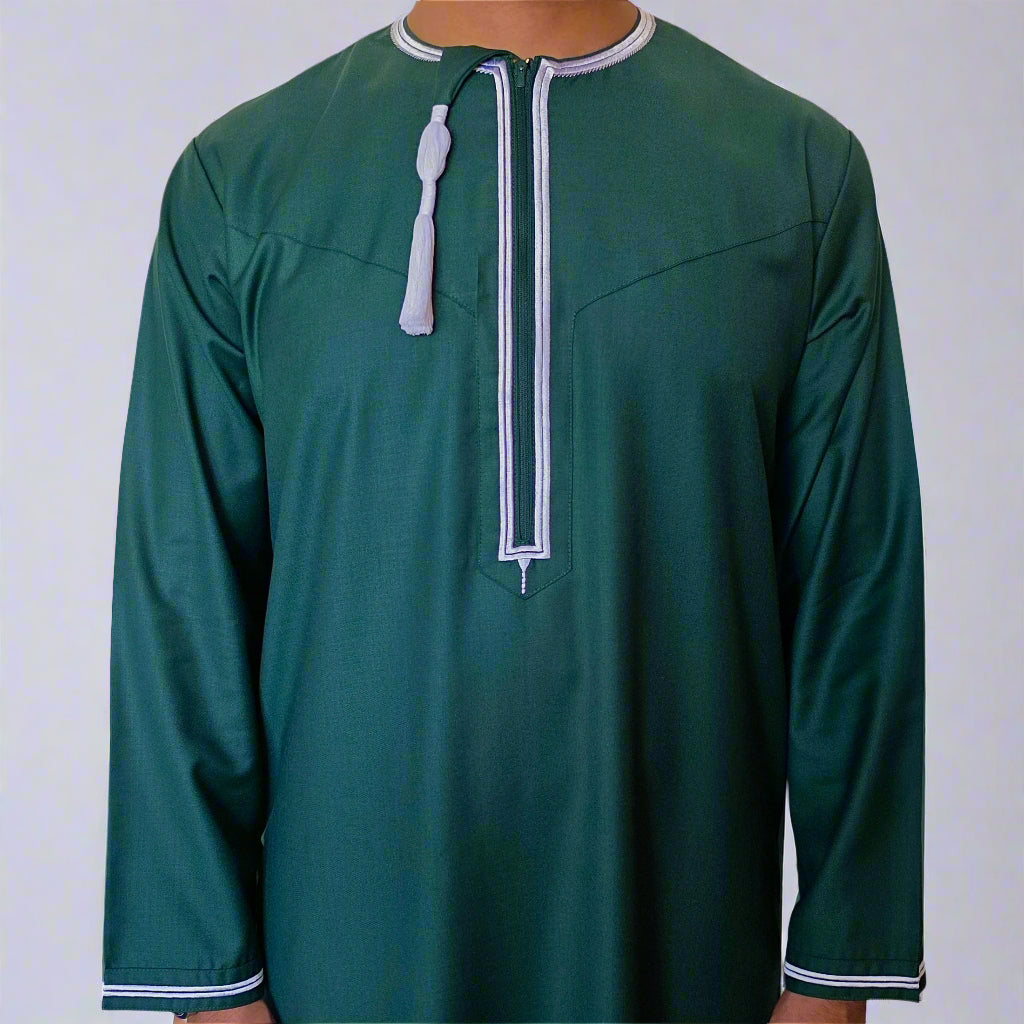 Premium Omani Thobe | Zip and Detatchable Tassel