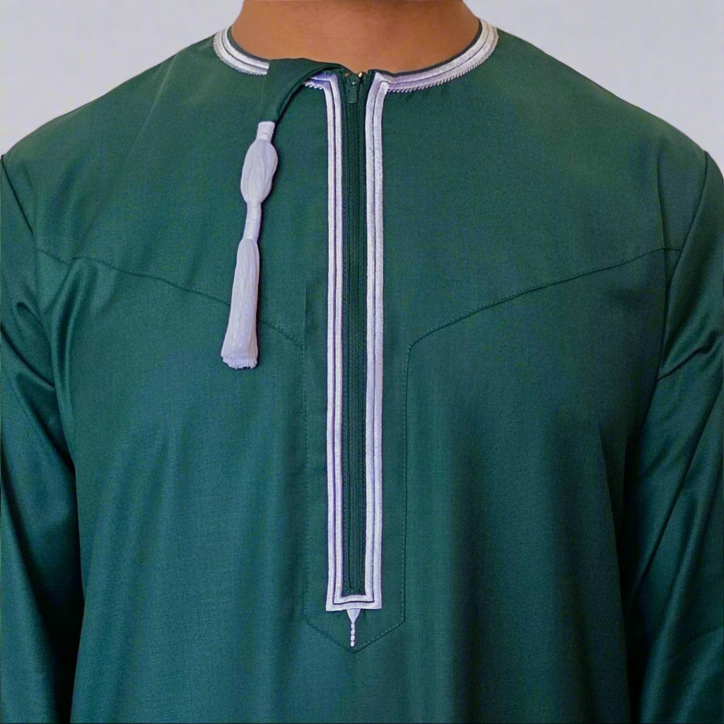 Premium Omani Thobe | Zip and Detatchable Tassel