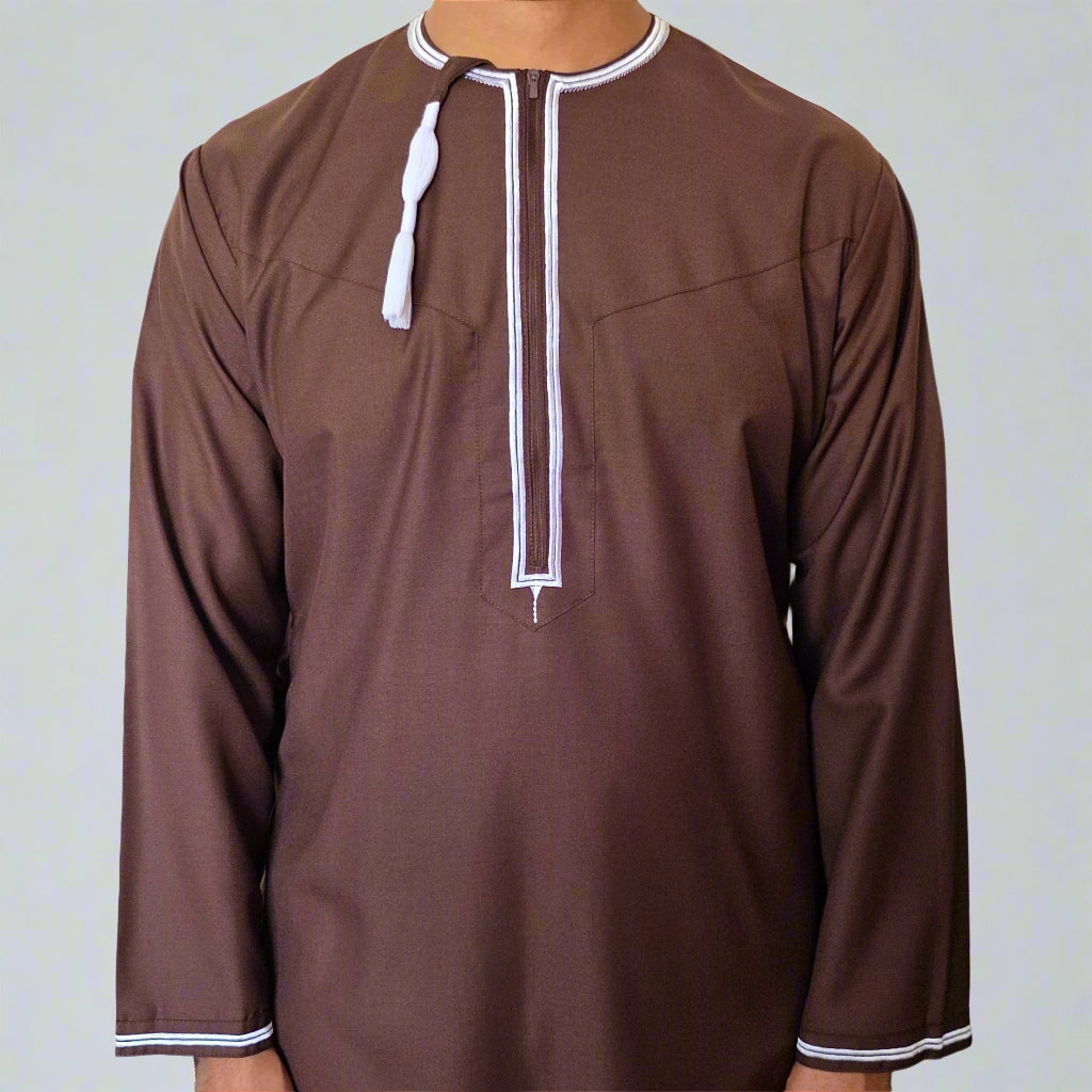 Premium Omani Thobe | Zip and Detatchable Tassel
