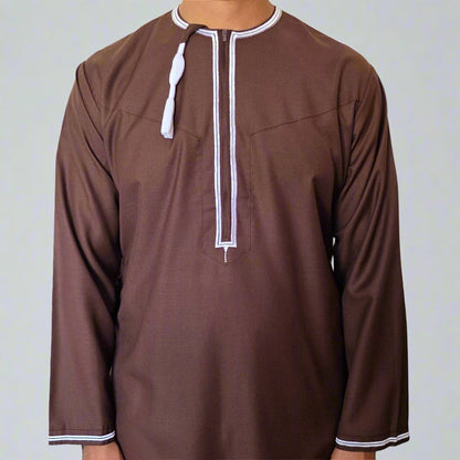 Premium Omani Thobe | Zip and Detatchable Tassel