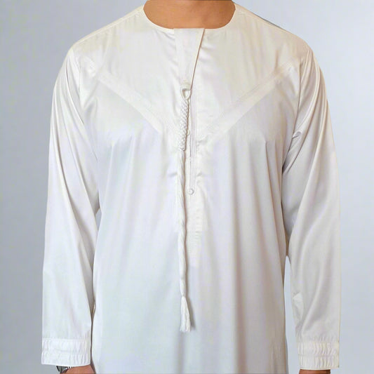 Premium Emirati Thobe | Zip and Detchable Tassel