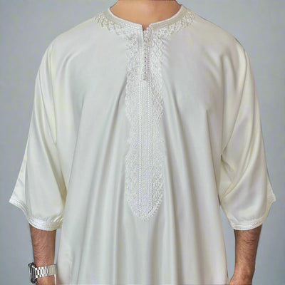 Premium Zip Moroccan Thobe | Moroccan Gandoura