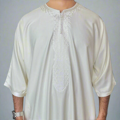 Premium Zip Gandoura | Moroccan Thobe