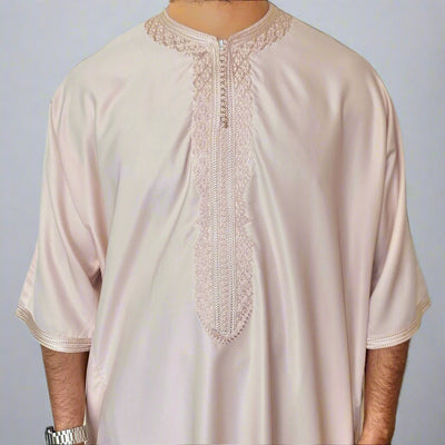 Premium Zip Moroccan Thobe | Moroccan Gandoura