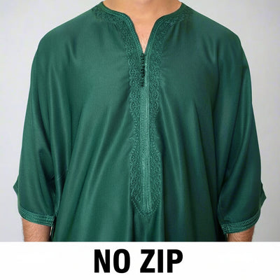 Premium Zip Moroccan Thobe | Moroccan Gandoura