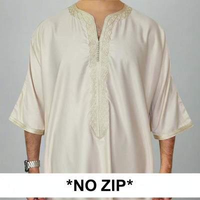 Premium Zip Moroccan Thobe | Moroccan Gandoura