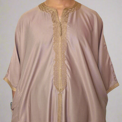 Premium Moroccan Gandoura (With Middle Line) | Moroccan Thobe