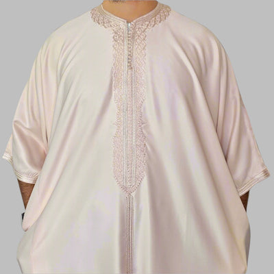 Premium Moroccan Gandoura (With Middle Line) | Moroccan Thobe