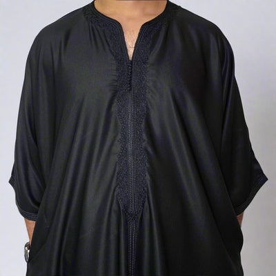 Premium Moroccan Gandoura (With Middle Line) | Moroccan Thobe