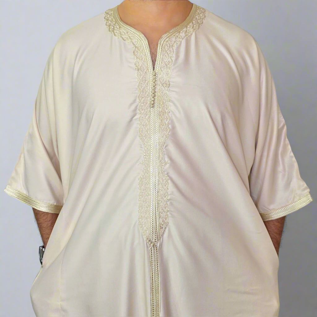 Premium Gandoura (With Middle Line) | Moroccan Thobe