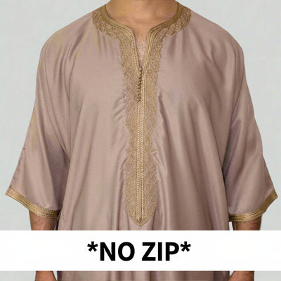 Premium Zip Moroccan Thobe | Moroccan Gandoura