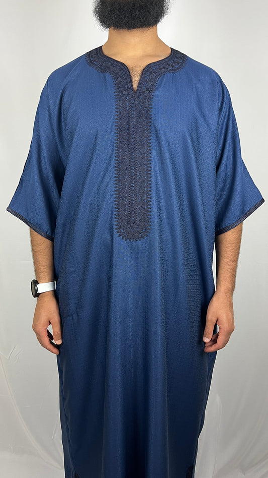 Premium Cotton Gandoura | "Navy"