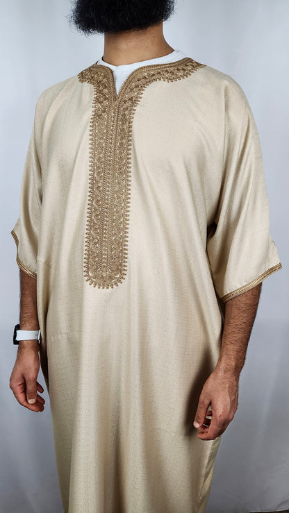 Premium Cotton Gandoura | "Crema"