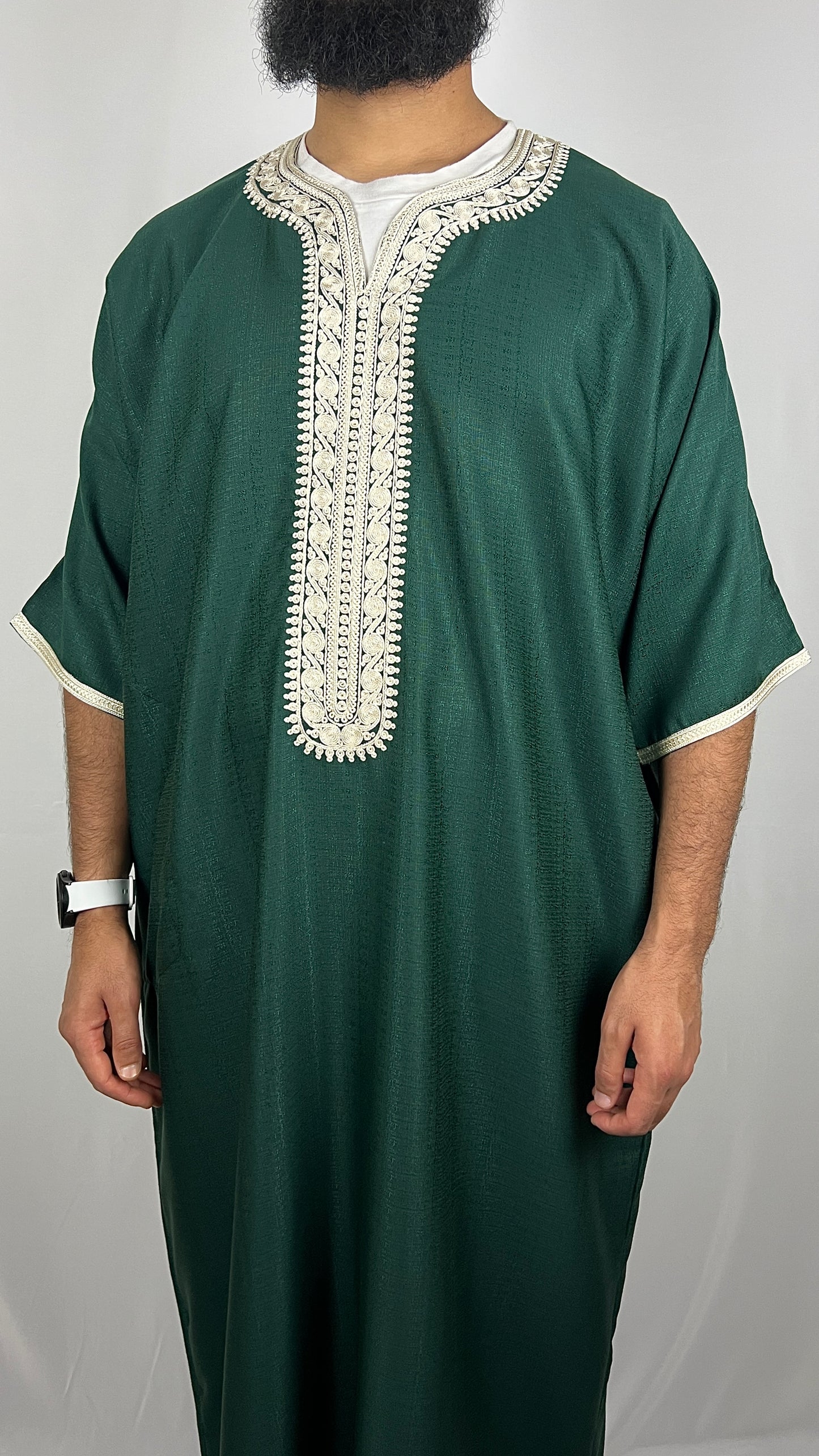 Premium Cotton Gandoura | "Emerald"