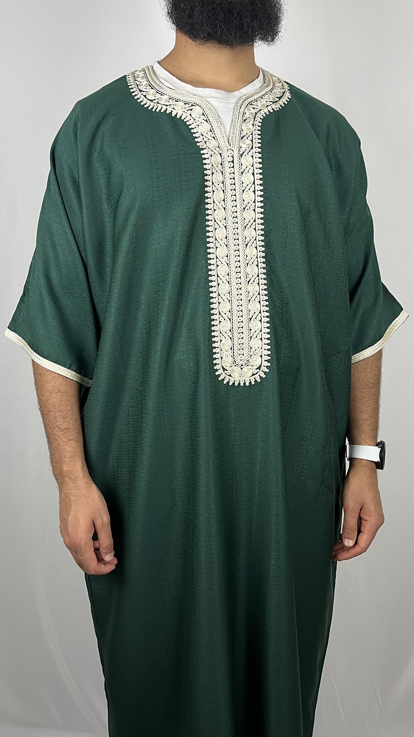 Premium Cotton Gandoura | "Emerald"