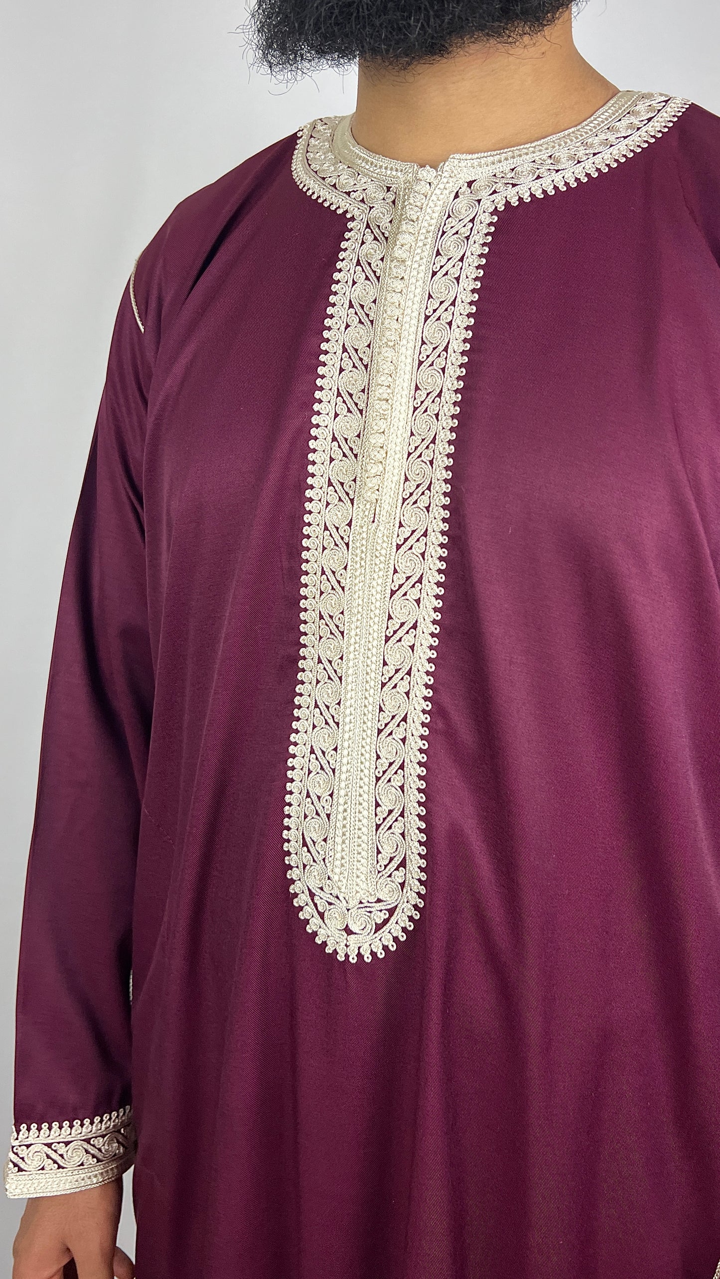 Premium Kaftan | "Deep Crimson"