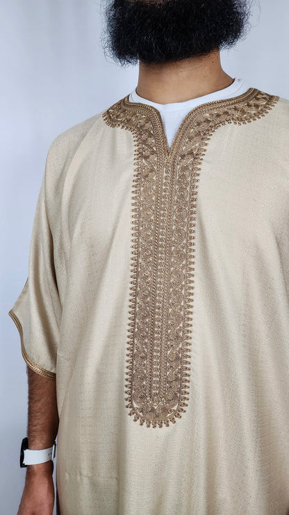 Premium Cotton Gandoura | "Crema"