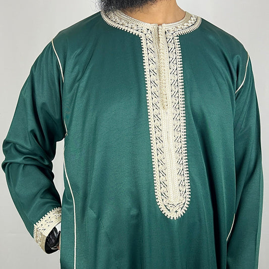 Premium Kaftan | Long Sleeve Zip Moroccan Thobe