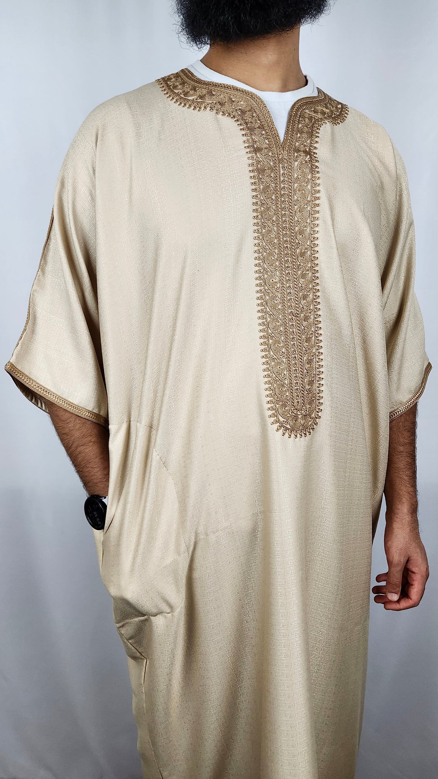 Premium Cotton Gandoura | "Crema"