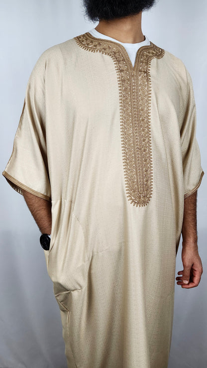 Premium Cotton Gandoura | "Crema"