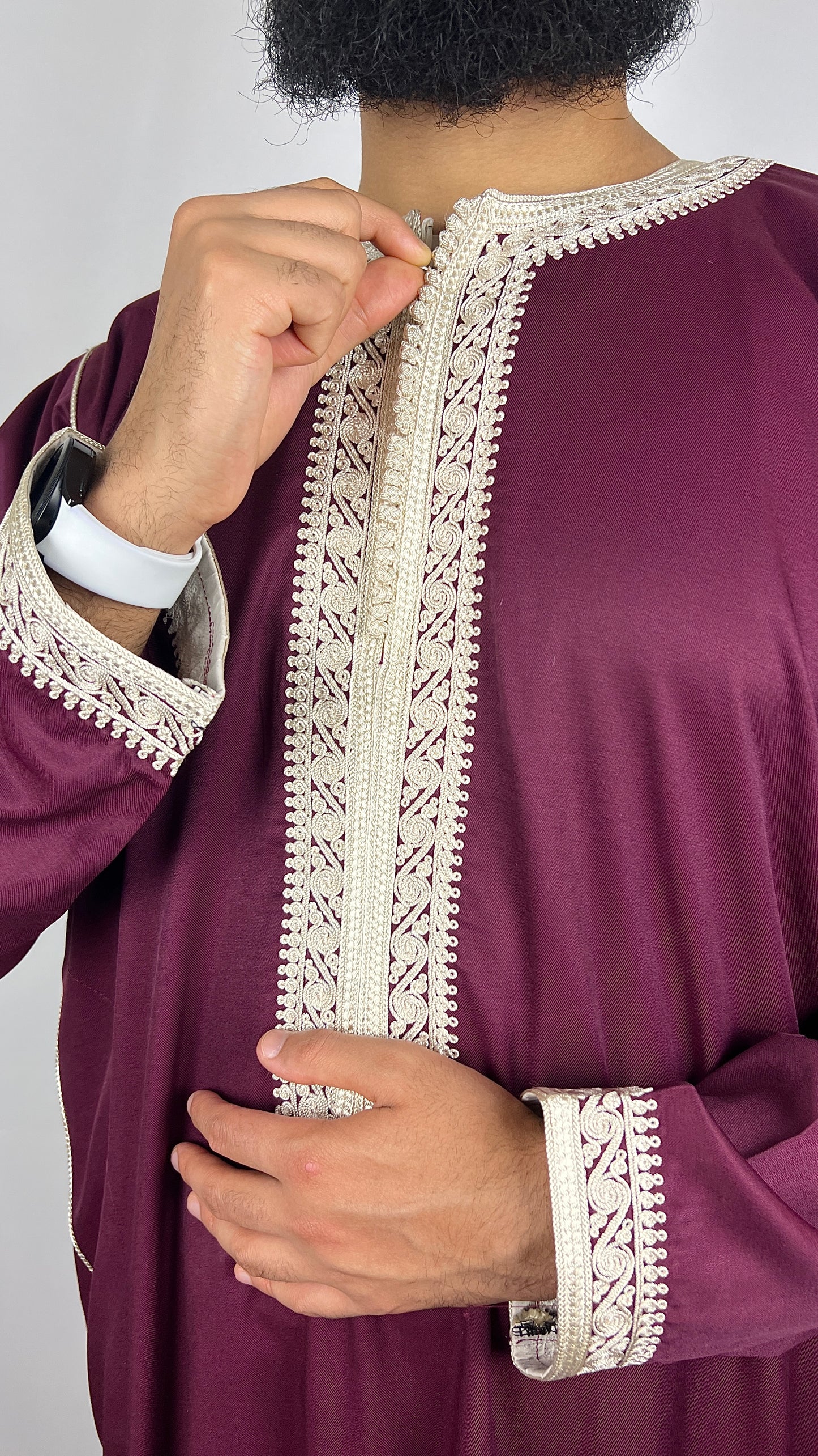 Premium Kaftan | "Deep Crimson"