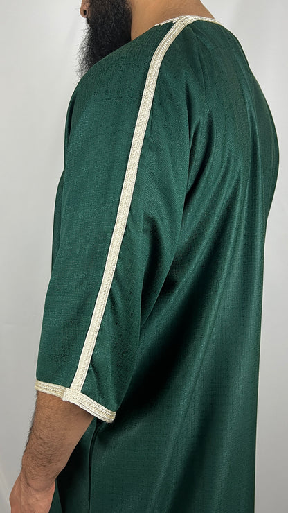 Premium Cotton Gandoura | "Emerald"