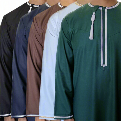 Premium Omani Thobe | Zip and Detatchable Tassel